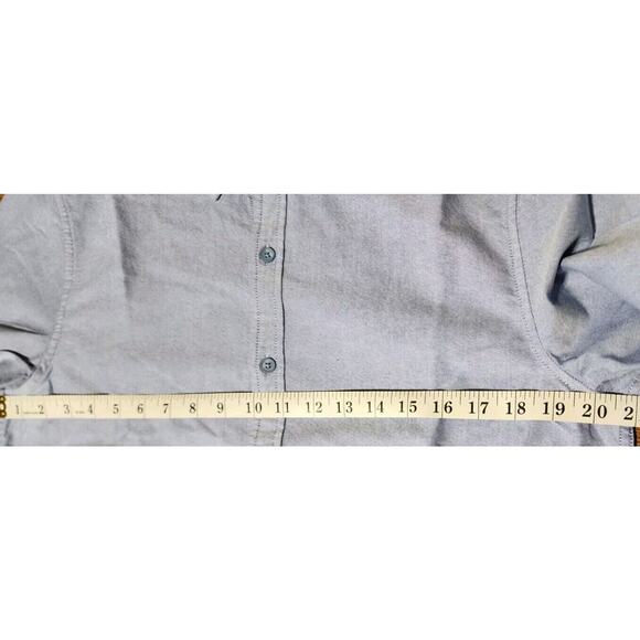 CARROTS By Anwar Carrots Blue Button Down Long Sleeve Arm Logo Shirt -Size Large - Picture 4 of 8